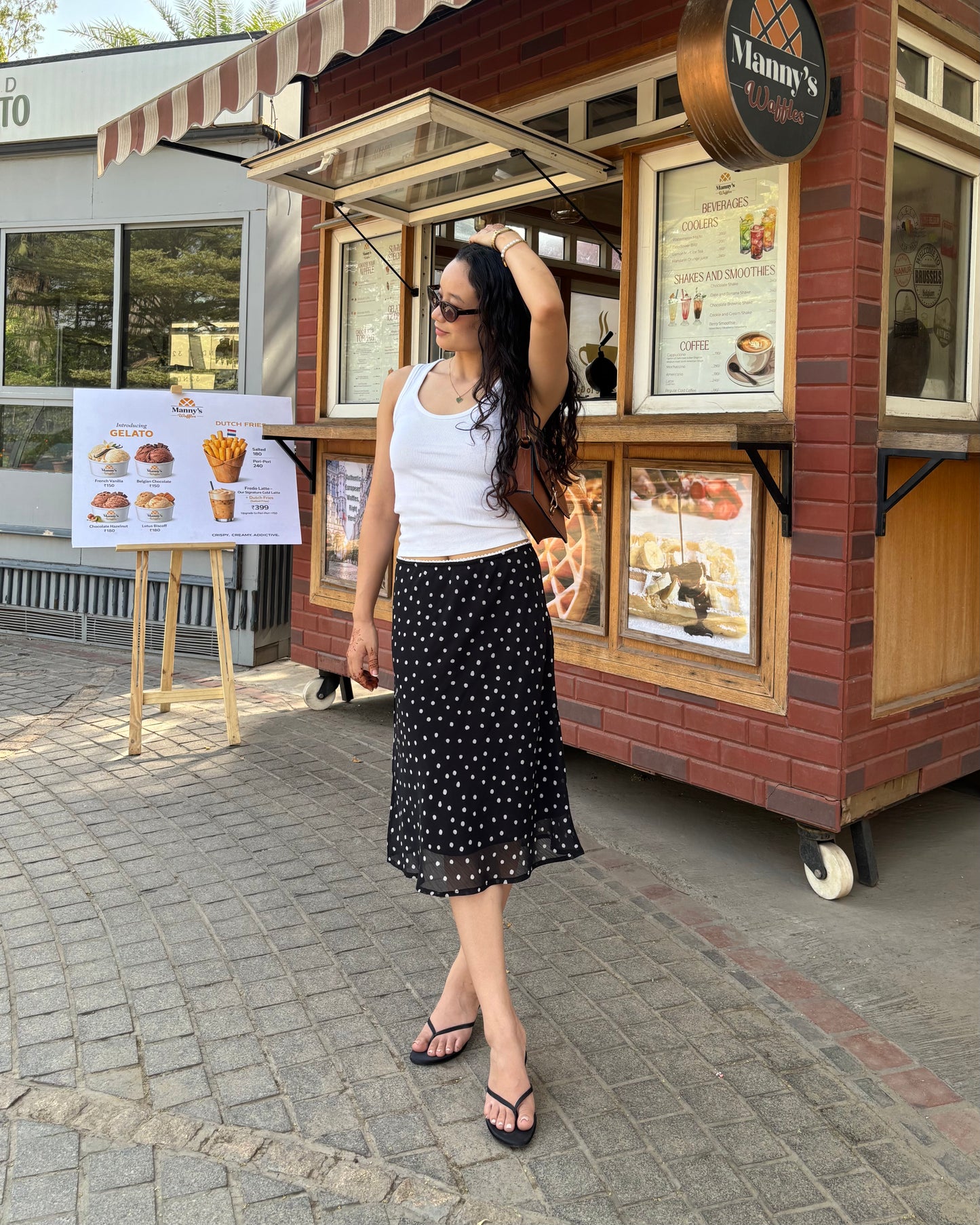 Polka dot skirt