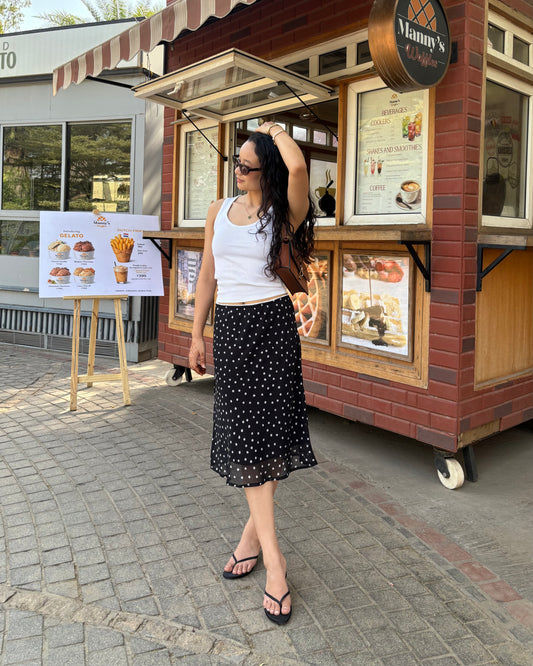 Polka dot skirt