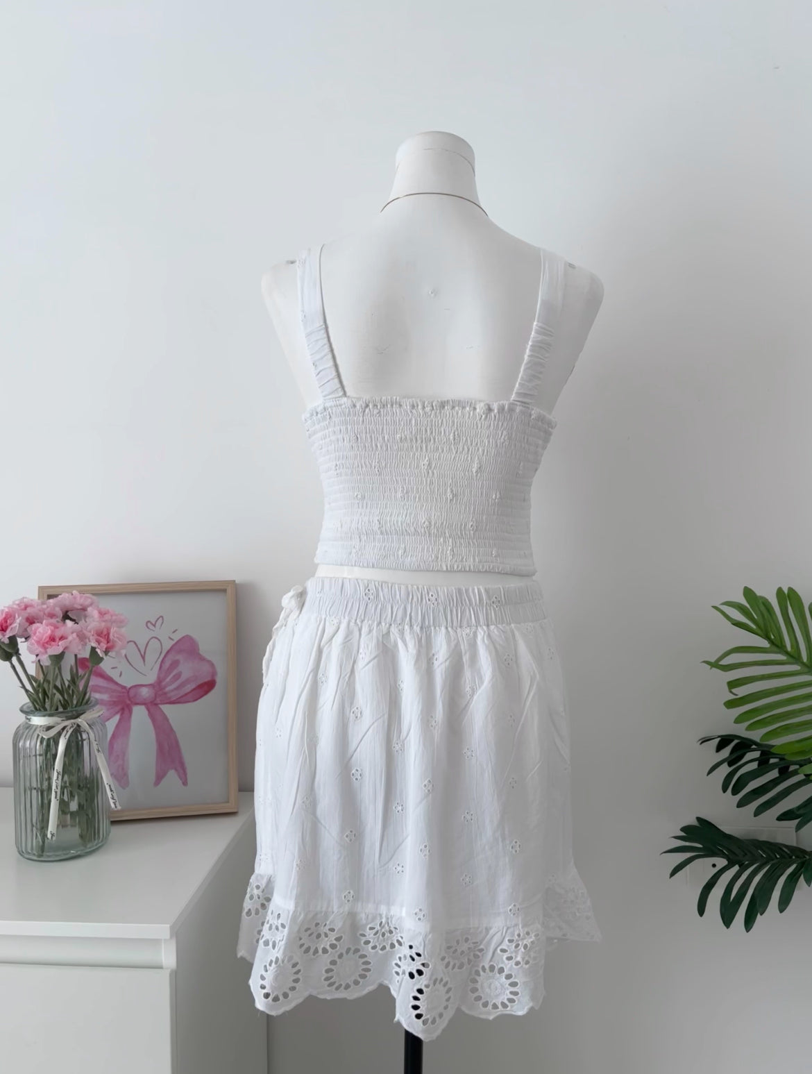 WHITE EYELET CO-ORD SET