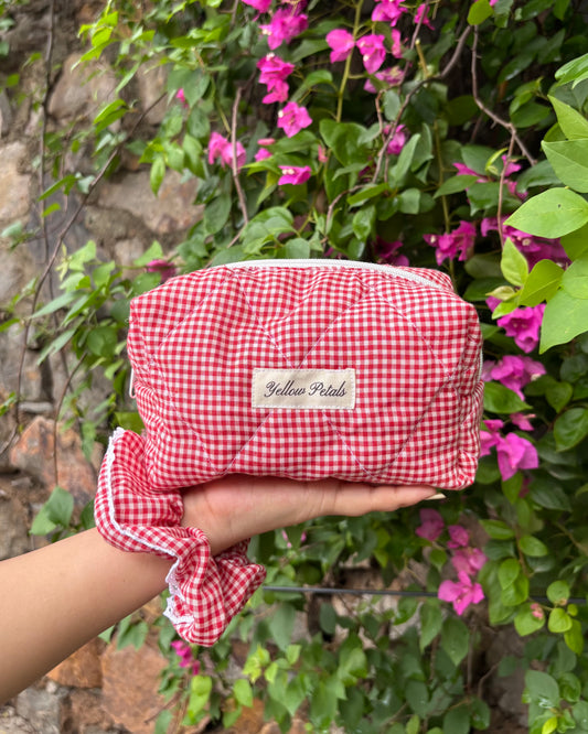 RED GINGHAM POUCH