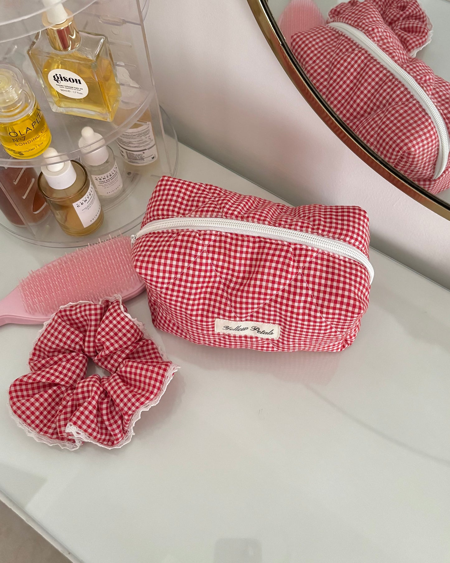 RED GINGHAM POUCH